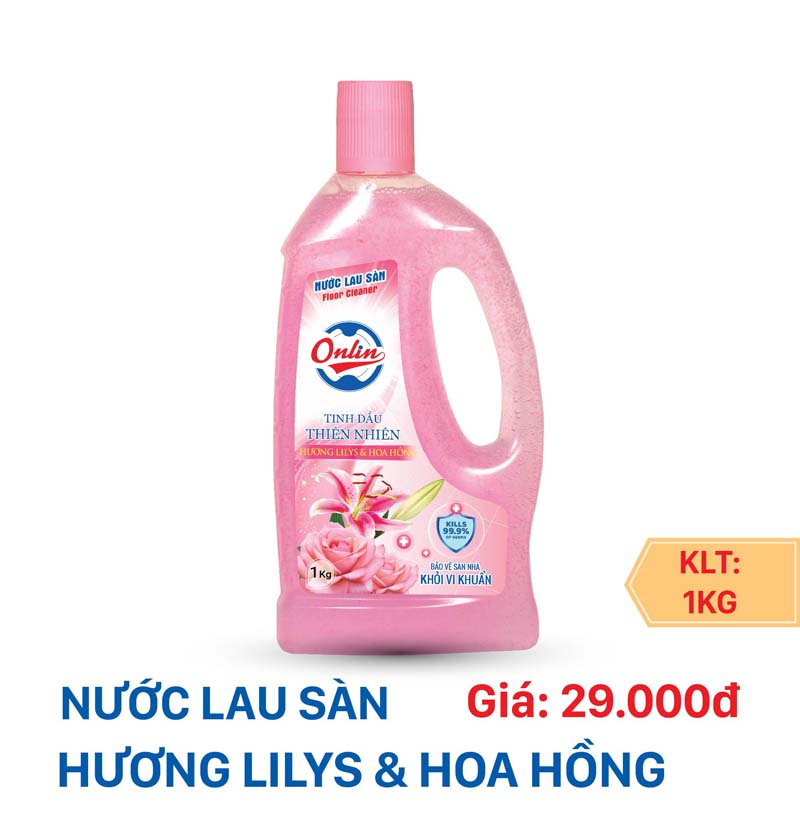 Nước lau sàn nước Lilys & Hoa hồng - Gia LS-01