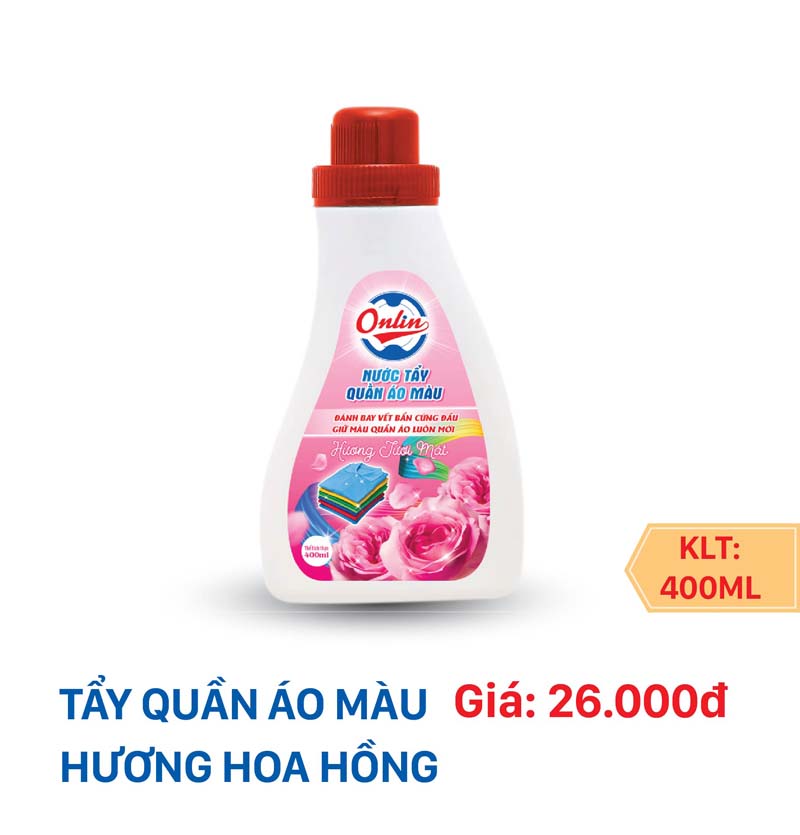 Tẩy quần áo màu hương hoa hồng - Gia AO MAU-01