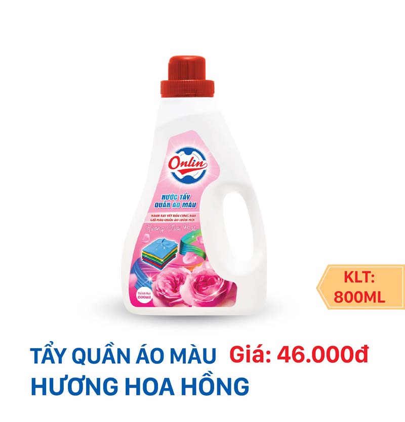 Tẩy quần áo màu hương hoa hồng - Gia AO MAU-03